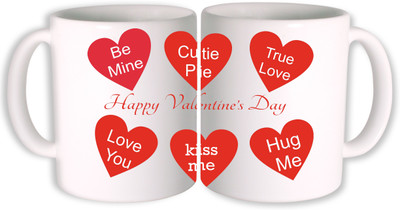 

PhotogiftsIndia Happy Valentine Day Ceramic Mug(325 ml, Pack of 2)
