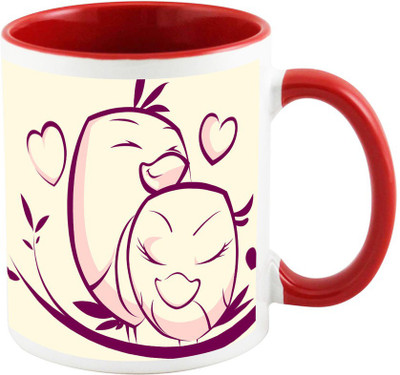

AllUPrints Surprise Your Valentine Red Ceramic Mug(325 ml)