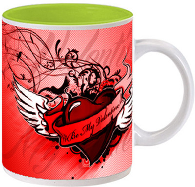 

Allthingscustomized Valentines Day Ceramic Mug, Green