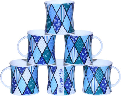 

Pearl Cups-A Bone China(Blue, Pack of 6)