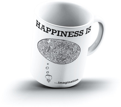 

Ucard Happiness Is1585 Bone China, Ceramic, Porcelain Mug(325 ml)