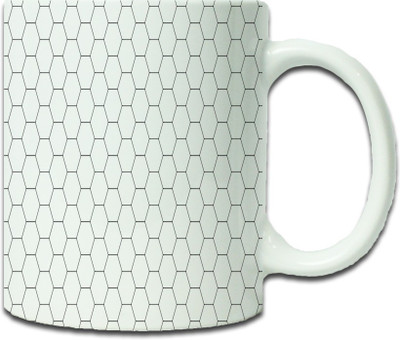

Maison N Mode Block Pattern Coffee Ceramic Mug(330 ml), Multicolor