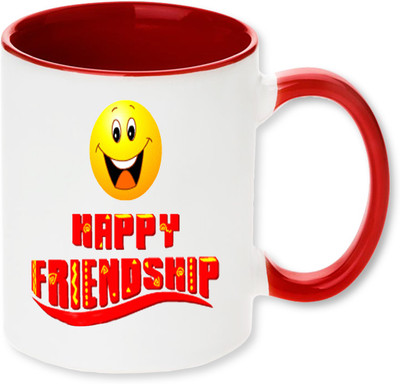 

PhotogiftsIndia Happy Friendship Gifts Ceramic Mug(325 ml), Multicolor