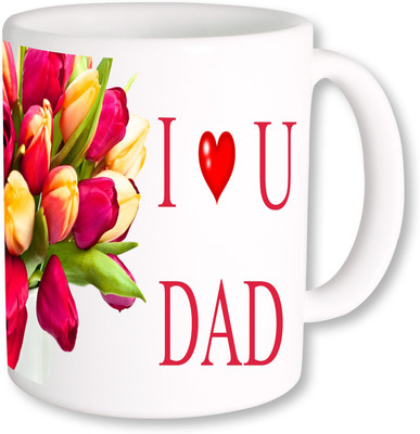 

PhotogiftsIndia I Love You Dad Coffee Ceramic Mug(350 ml), Multicolor