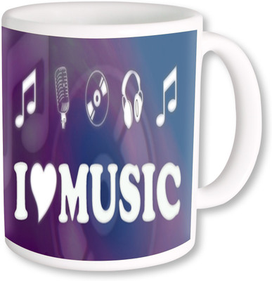 

PhotogiftsIndia I Love Music 04 Ceramic Mug(325 ml), Multicolor