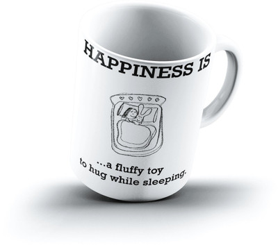 

Ucard Happiness Is1261 Bone China, Ceramic, Porcelain Mug(325 ml), Multicolor