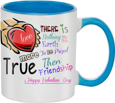 

SKY TRENDS Beautiful Special and Best Happy Valentine Gifts for Boyfriend Girlfriend Fiance Wife Husband Friends Birthday Anniversary042 Ceramic Mug(325 ml), Blue