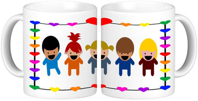 

Shopmillions My Best Friends Ceramic Mug(300 ml), White