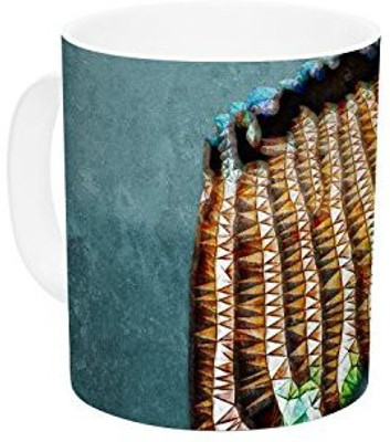 

Kess InHouse InHouse Ancello Laughing Zebra Teal Ceramic Coffee, 11 oz, Multicolor Ceramic Mug(60 ml)