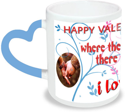 

EFW Happy Valentines Day Where There Is Love There Is Live Printed Coffee Ceramic Mug(325 ml)