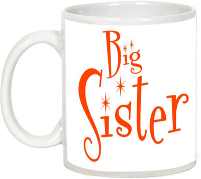 

AllUPrints Gift For Rakhi - Big Best Sister Ceramic Mug(325 ml), White