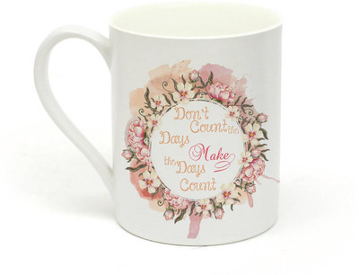 

Sowing Happiness SHMUG169 Quotation Pattern Ceramic Mug(350 ml), White