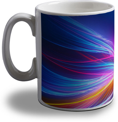 

Artifa Colorful Lights Porcelain, Ceramic Mug(350 ml), Multicolor