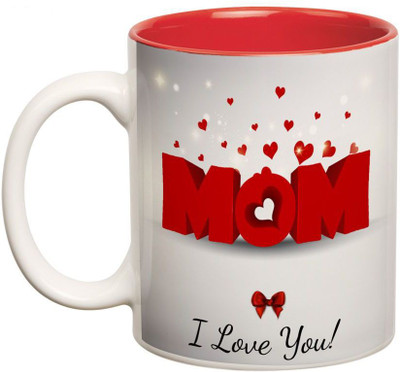 

Prithish Mom. I Love You Double Color Ceramic Mug(330 ml), Multicolor