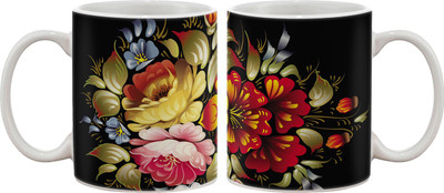 

Artifa Flowers Porcelain, Ceramic Mug(350 ml), Multicolor