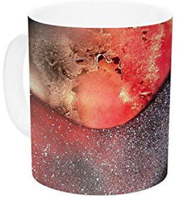 

Kess InHouse InHouse Infinite Spray Art Sun VS. Moon Planet Ceramic Coffee, 11 oz, Multicolor Ceramic Mug(60 ml)