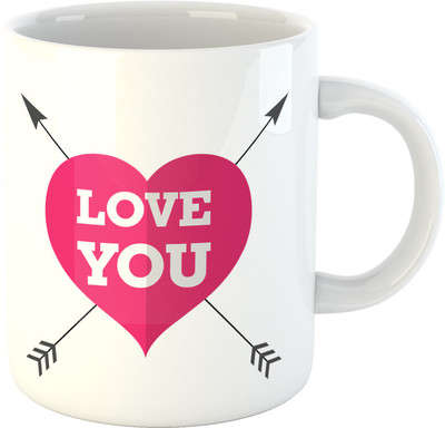 

Deeher Gifts love you Ceramic Mug(330 ml), Multicolor