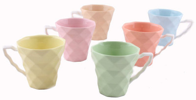 

MeraHomeStore 1021P5LRBE8 Porcelain Mug(260 ml, Pack of 6), Multicolor