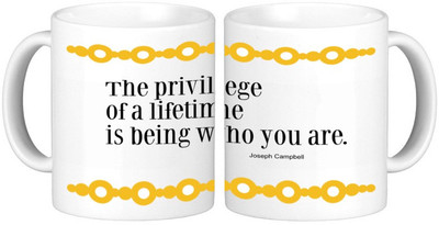 

Shopmillions Awesome Life Quote Ceramic Mug(300 ml), White