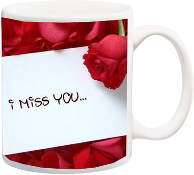 

ME&YOU Valentine's Day,Anniversary Gift for Husband/Wife,Boyfriend/Girlfriend;I Miss You Printed Ceramic Mug(325 ml), Multicolor