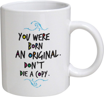 

My Bestow Original - MyBestow White Plain Coffee Ceramic Ceramic Mug(320 ml), Multicolor