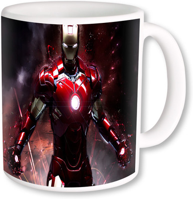 

Heyworlds iron man Ceramic Mug(325 ml), Multicolor