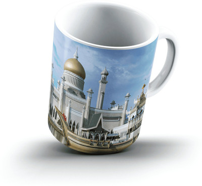

Ucard Omar Ali Saifuddin Mosque Bandar Seri Begawan Brunei2562 Bone China, Ceramic, Porcelain Mug(325 ml), Multicolor