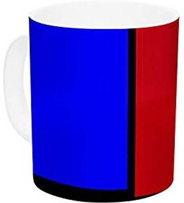 

Kess InHouse InHouse Oriana Cordero Mondrian and Me Multicolor Squares Ceramic Coffee, 11 oz, Multicolor Ceramic Mug(60 ml)