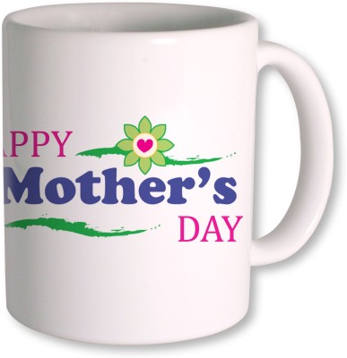 

PhotogiftsIndia Happy Mothers Day With Flower Ceramic Mug(325 ml), White