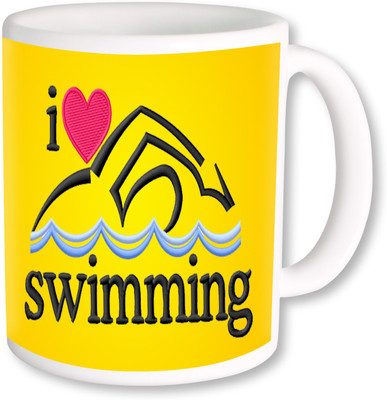 

PhotogiftsIndia I Love Swimming 03 Ceramic Mug(325 ml), Multicolor