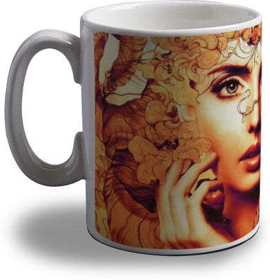 

Artifa Artistic Girl AMG0303 Porcelain, Ceramic Mug(350 ml), Multicolor