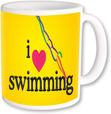 

PhotogiftsIndia I Love Swimming 02 Ceramic Mug(325 ml), Multicolor