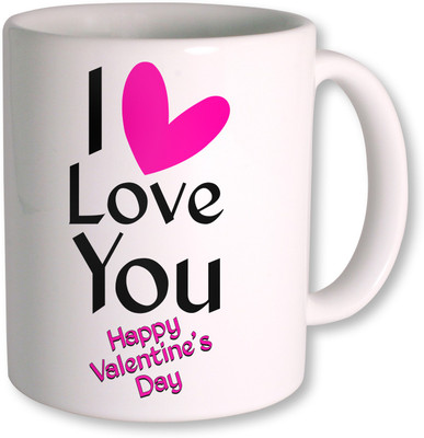 

PhotogiftsIndia I love You happy Valentine Coffee Ceramic Mug(350 ml), White