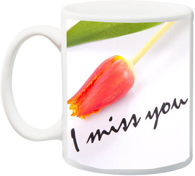 

ME&YOU Valentine's Day Gifts For Wife/Husband/Girlfriend/Boyfriend;For Sending I Miss You Message Printed Ceramic Mug(325 ml), Multicolor
