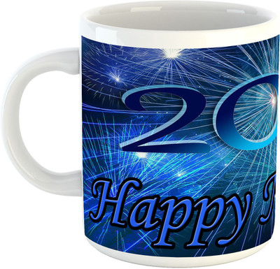 

Deeher Gifts Happy NewYear Design6 Ceramic Mug(330 ml), Multicolor