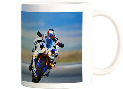 

Rangeele Inkers Yamaha YRF R1 Ceramic Mug(300 ml), Multicolor