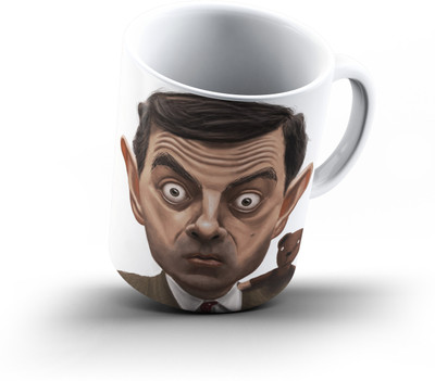 

Ucard Bean Caricature815 Bone China, Ceramic, Porcelain Mug(325 ml), Multicolor