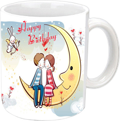 

Raj Laxmi Happy B'day My Angel White Ceramic Mug(3.5 ml)