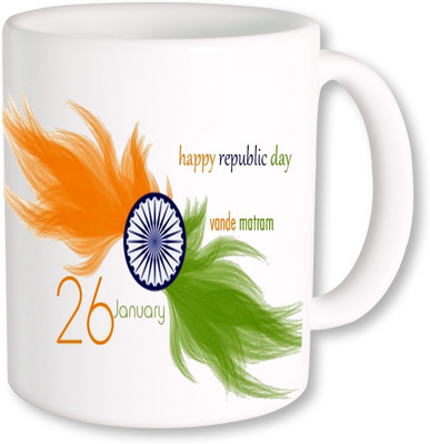 

PhotogiftsIndia Happy Republic Day vande matram Ceramic Mug(325 ml), Multicolor
