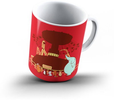 

Ucard Swing Queue364 Bone China, Ceramic, Porcelain Mug(325 ml), Multicolor