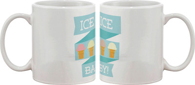 

Artifa Ice Ice Baby Porcelain, Ceramic Mug(350 ml), Multicolor
