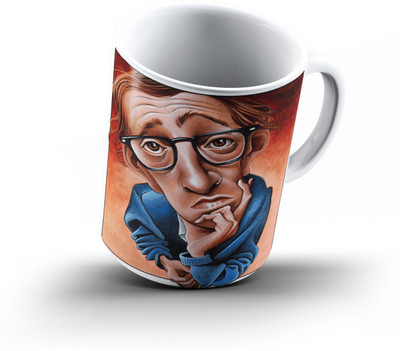 

Ucard Woody Allen Caricature850 Bone China, Ceramic, Porcelain Mug(325 ml), Multicolor