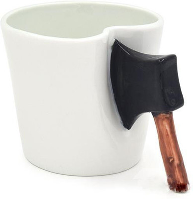 

GeekGoodies Axe Coffee Ceramic Mug(280 ml), Black;white
