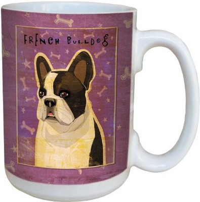 

Tree-Free Greetings Greetings sg44022 White Brindle French Bulldog by John W. Golden Ceramic with Full-Sized Handle, 15-Ounce Ceramic Mug(60 ml)