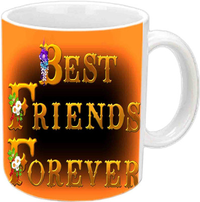 

Raj Laxmi Best Friends White Ceramic Ceramic Mug(3.5 ml)