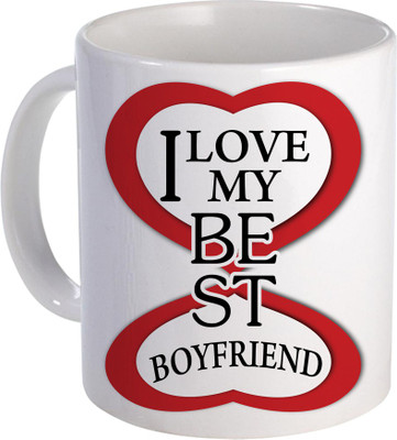 

SKY TRENDS I Love My Best Boyfriend Excellent Gift For Birthday And VAlentine Day Design (143) Ceramic Mug(320 ml), White