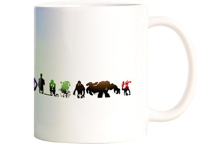 

Rangeele Inkers Super Villains Ceramic Mug(300 ml), Multicolor