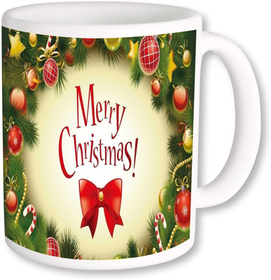 

PhotogiftsIndia Delighted Merry Christmas Ceramic Mug(325 ml), Multicolor
