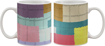 

Artifa Abstract Colorful Pattern Porcelain, Ceramic Mug(350 ml), Multicolor