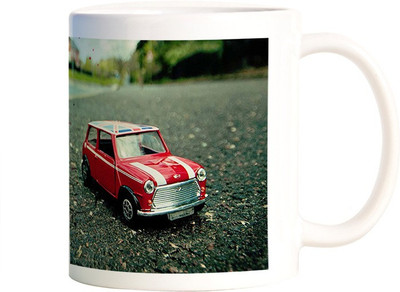 

Rangeele Inkers Toy car miniature Ceramic Mug(300 ml), Multicolor